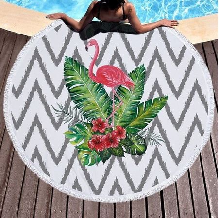 serviette de plage qualite flamant rose