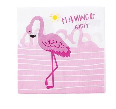 Serviette en Papier Flamant Rose