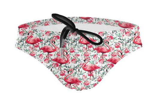 beau slip de bain homme avec flamant rose