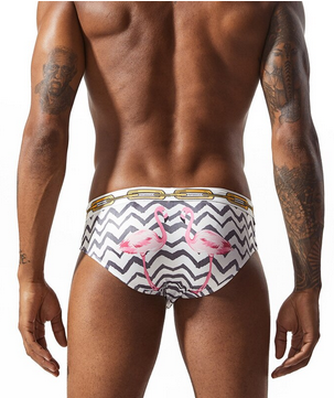 slip de bain homme flamant rose moulant