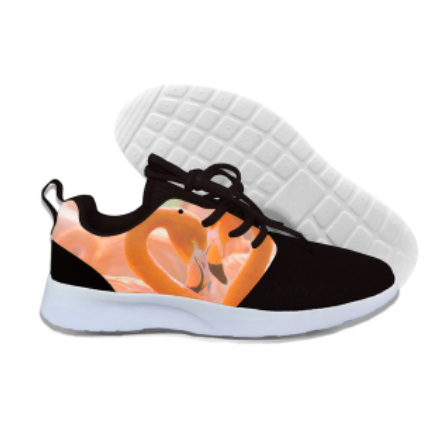 sneakers noirs flamant rose