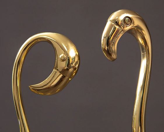 statue flamant rose artisanal