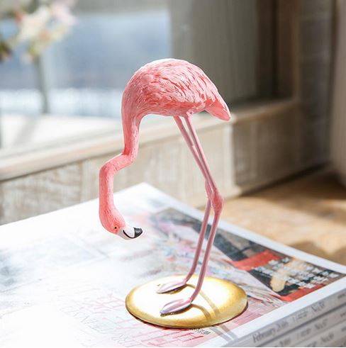 statue flamant rose salon