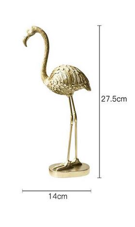 statuette flamant rose dore pas chere