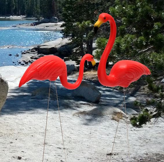 statue flamant rose pas chere