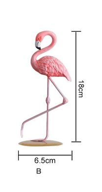 flamant rose statue deco