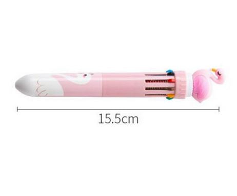 Stylo Bic Flamant Rose 10 couleurs Rose