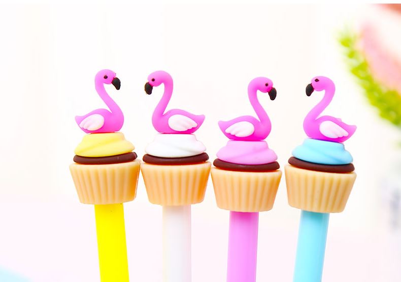 bouchon stylo flamant rose