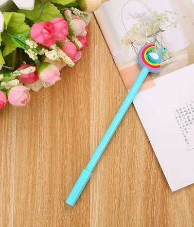 stylo flamant rose arc en ciel