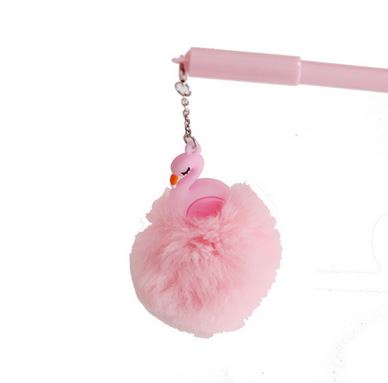 Stylo Flamant Rose Pompon