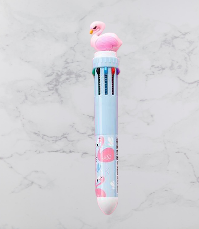 stylo bic flamant rose plusieurs couleurs