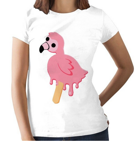 t shirt femme flamant rose pas cher
