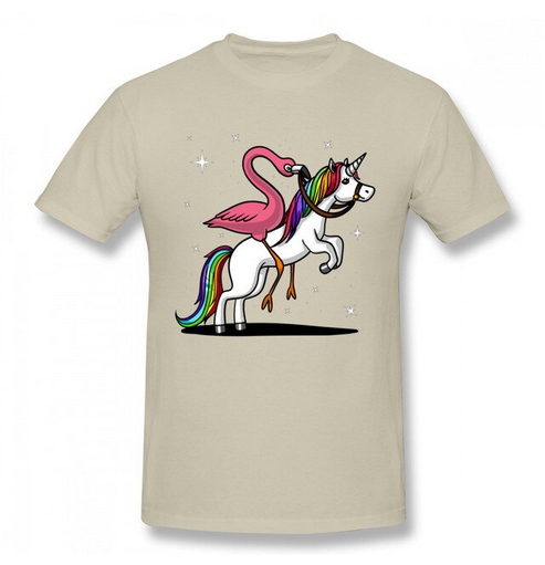 t shirt taupe flamant rose