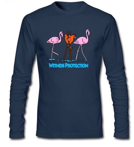 t-shirt homme flamant rose manches longues qualité