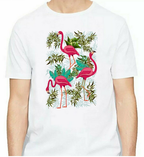 t-shirt homme flamant rose tendance
