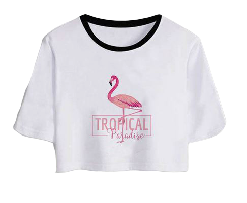 croc top flamant rose femme tendance