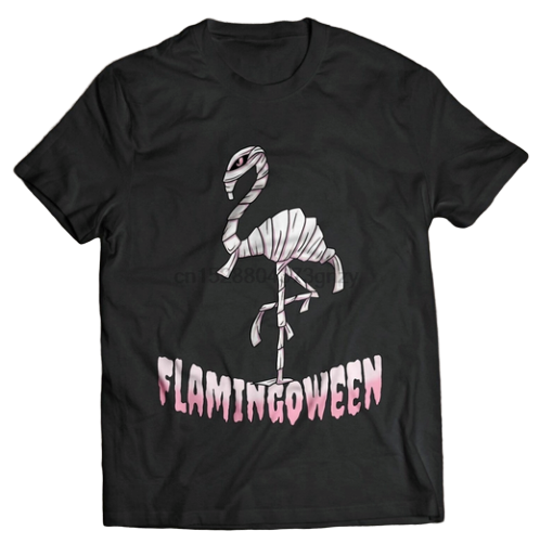 t shirt homme flamant rose halloween marrant