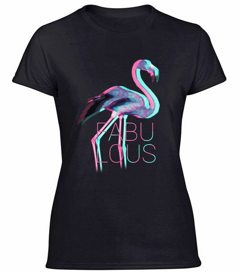 t shirt avec imprimé flamant rose femme