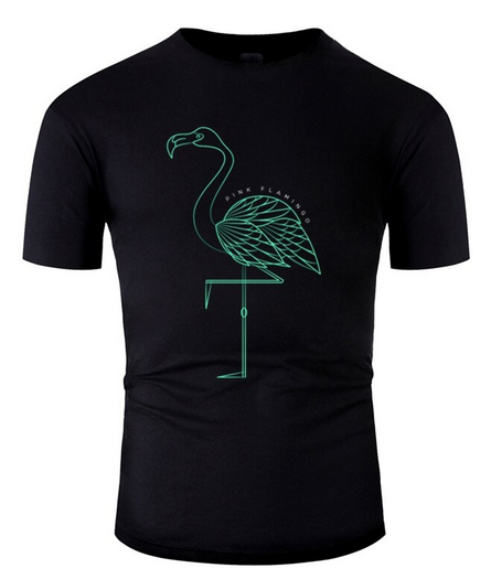 t shirt avec imprime flamant rose