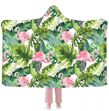 couverture flamant rose flanelle