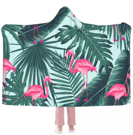 couverture flamant rose tropical