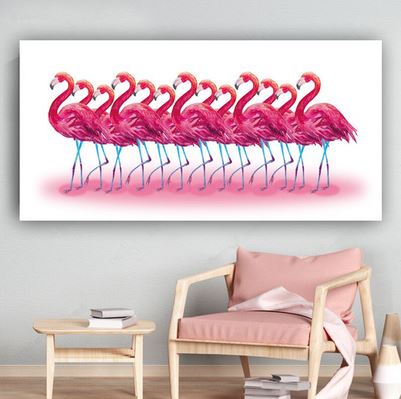 Tableau Flamant Rose Équipe pas cher