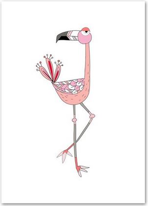 Tableau Flamant Rose Humour