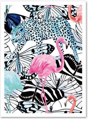 Tableau Flamant Rose Savane