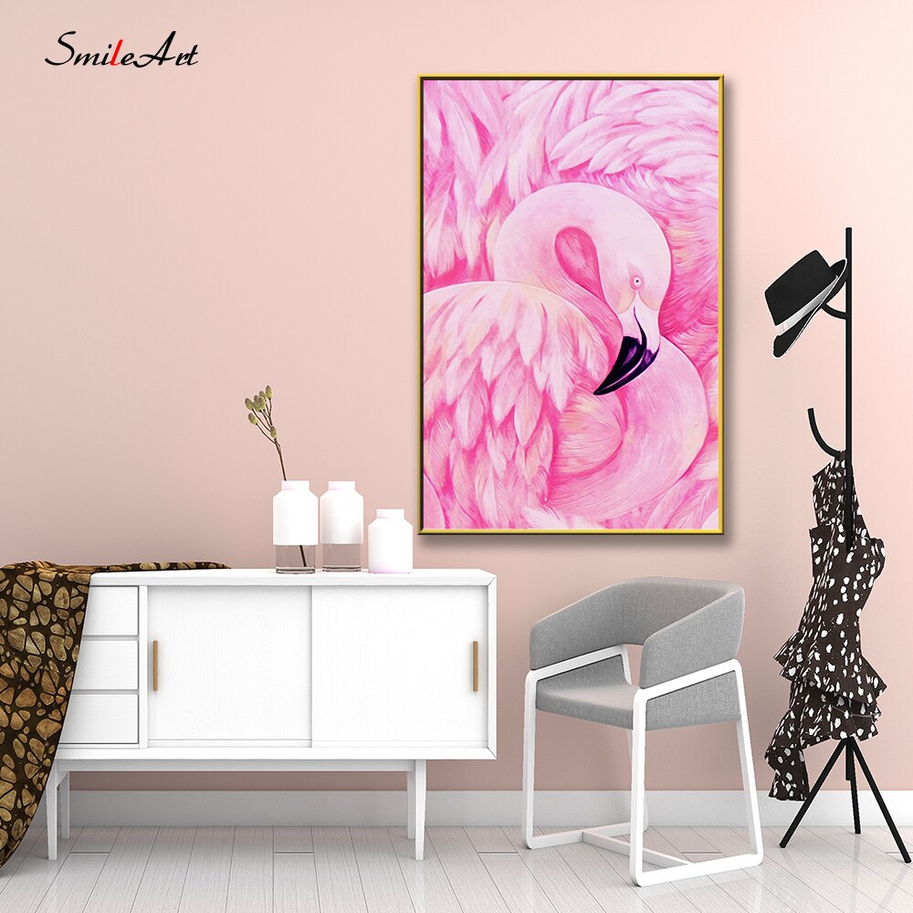 Tableau de Flamant Rose Ubac salon chambre pas cher