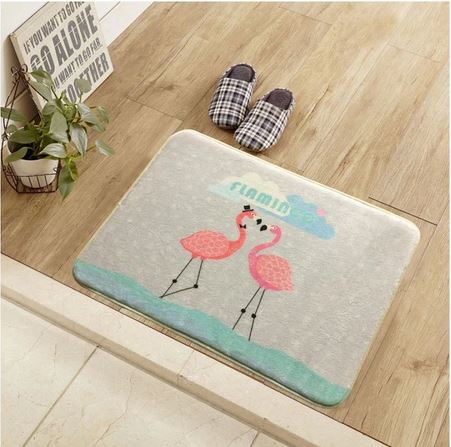 tapis de bain flamant rose
