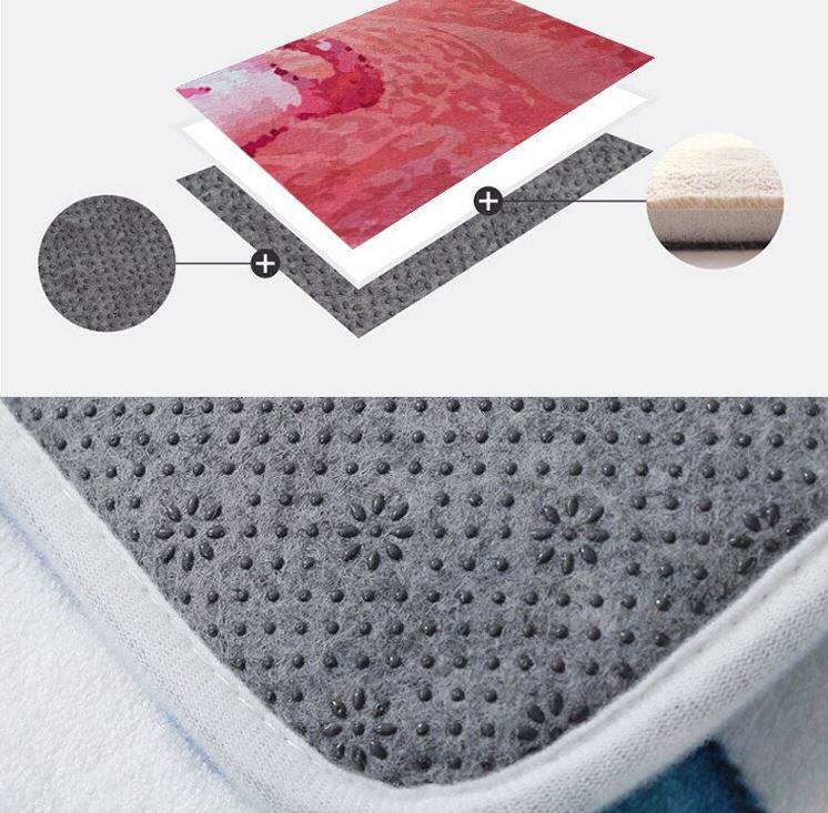 tapis flamant rose anti derapant