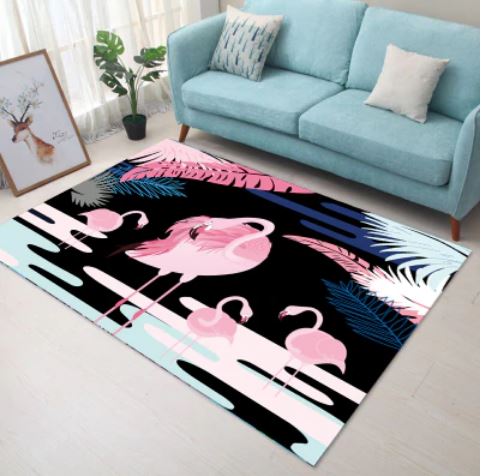 tapis flamant rose anti derapant