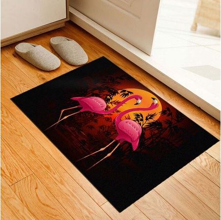 tapis d exterieur flamant rose