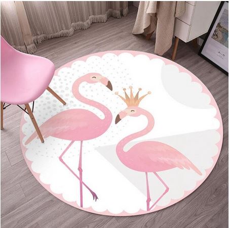 tapis flamant rose pour fille