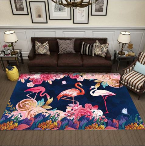 tapis flamant rose design