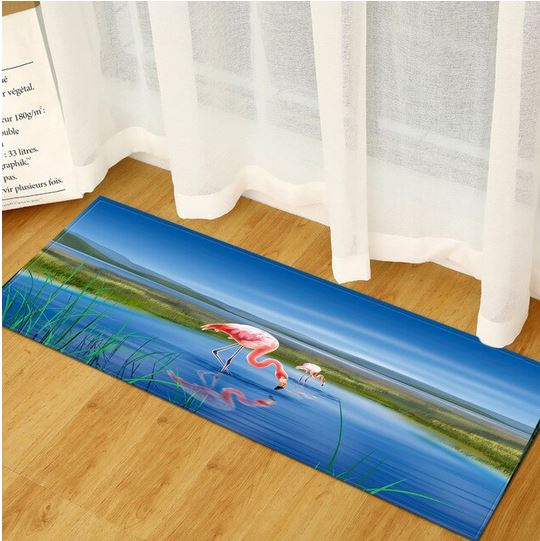 tapis de sport flamant rose