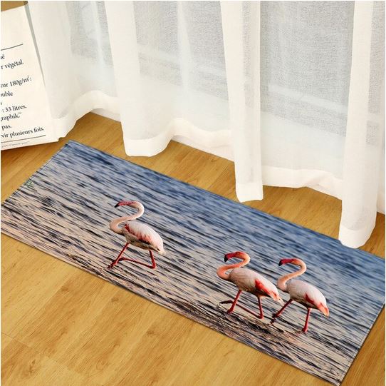 tapis de yoga flamant rose realiste