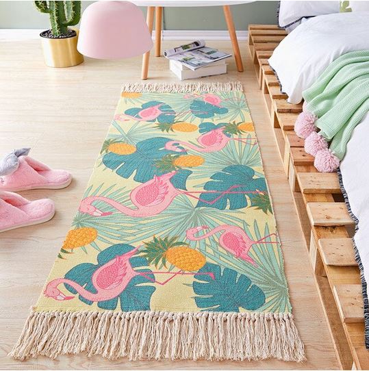 tapis chambre flamant rose boheme