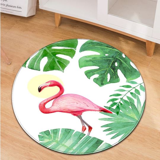 tapis rond flamant rose qualite
