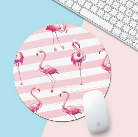 tapis flamant rose pour souris