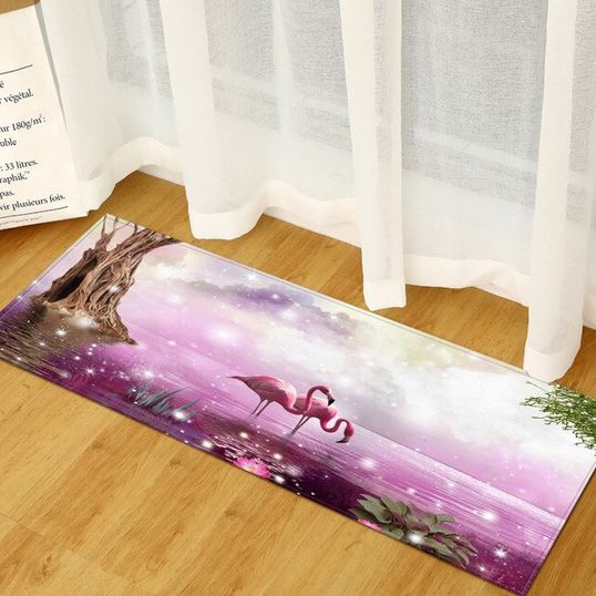 tapis yoga flamant rose
