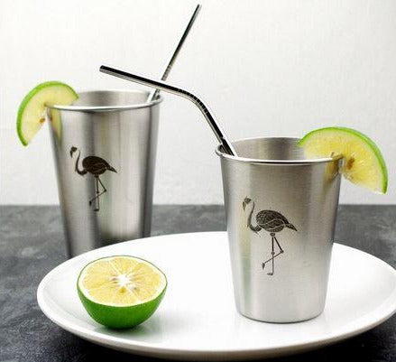 tasse en inox flamant rose