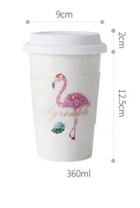 grand mug flamant rose a emporter
