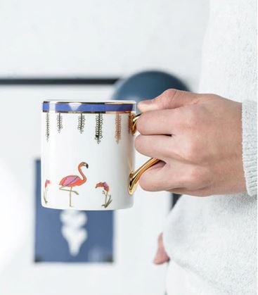tasse flamant rose porcelaine