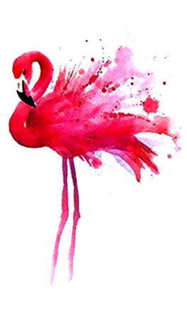 tatouage flamant rose confetti