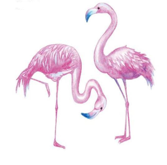 Tatouage Flamant Rose Duo couple