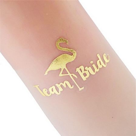 Tatouage Flamant Rose EVJF Or