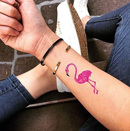 Tatouage Flamant Rose Kawaii
