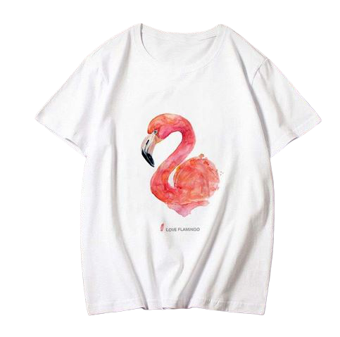 tee shirt femme flamant rose chic ado