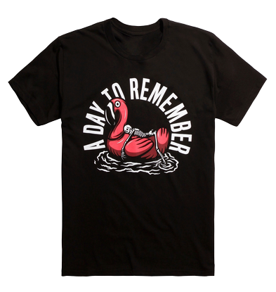tee shirt imprime flamant rose homme